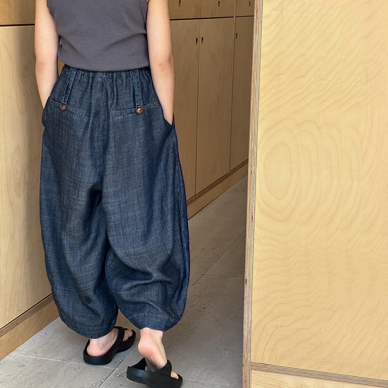 女童冰丝牛仔裤夏季薄款2025新款裤子儿童防P蚊裤宽松夏装休闲裤