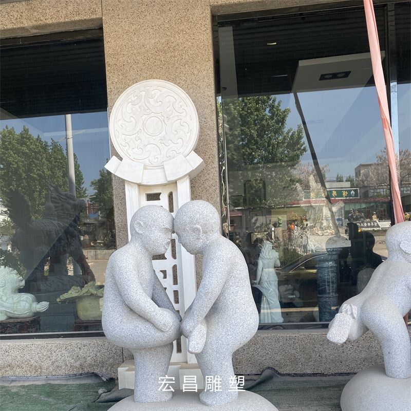 童趣摆件石雕小孩户外抽象人物雕塑玩耍多种景观小品定制园林摆放