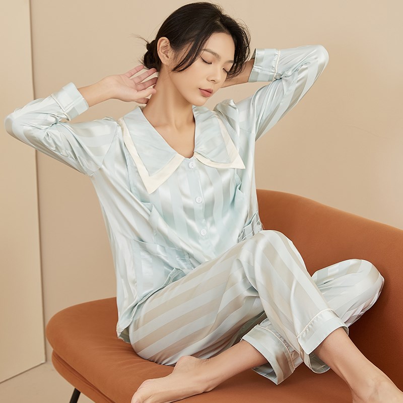月子服夏季薄款冰丝孕妇s哺乳睡衣怀孕期专用产妇住院服家居服套