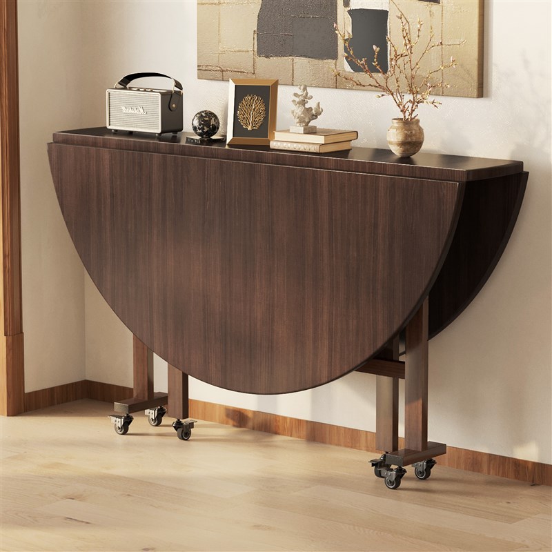 折叠餐桌家用小户型圆形大饭桌酒店聚会简易折叠桌10人折叠大圆桌