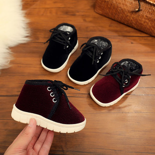 宝宝冬季二棉鞋女j加绒居家室内外穿手工鞋男宝防滑学步鞋1一2-3