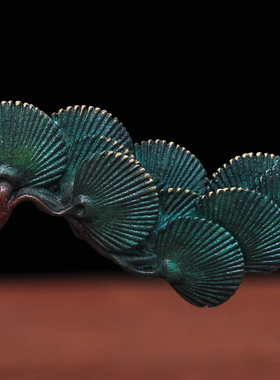 极速彩铜迎客松摆件招财树摆设家居客厅装饰品P玄关轻奢树乔迁新