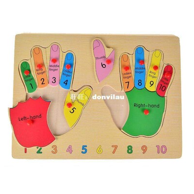 新品Learning Numbers by Hand Palm IntelligeOnce Jigsaw Puzzl