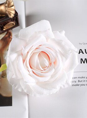 新品30pcs/Lot 9cm-n10cm Large Artificial White Rose Silk Flo