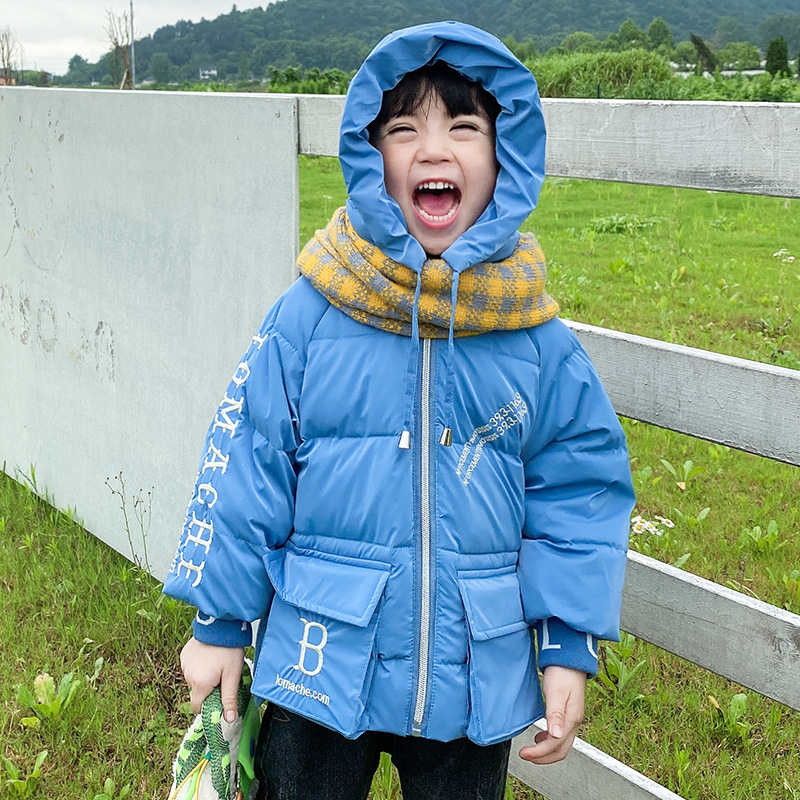 极速2021新款j秋冬季儿童羽绒衣韩版中小童装羽绒服男童女童加厚