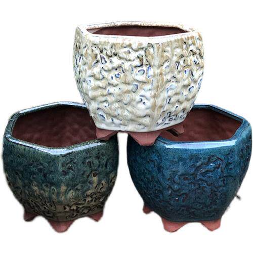 新品手工粗陶盆多肉花盆陶罐花z盆拼盘组合大口径陶瓷多肉盆植物