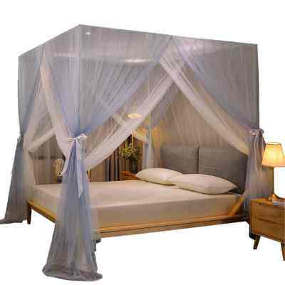极速A类蚊帐可定制双层纱家用新款F宫廷落地支架三门加密公主风床