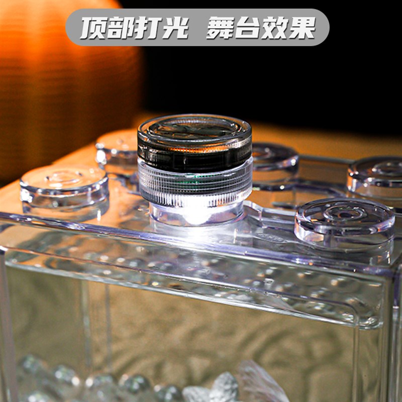 极速泰国斗e鱼鱼缸寄居蟹饲养盒积木缸隔离亚克力生态造景全套装