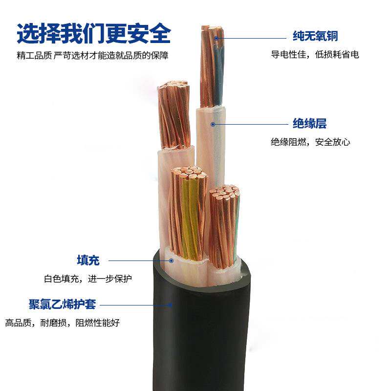 新品新品电力铜芯电缆线yj 4 5芯s50 70 95 120 R150 240平方工程