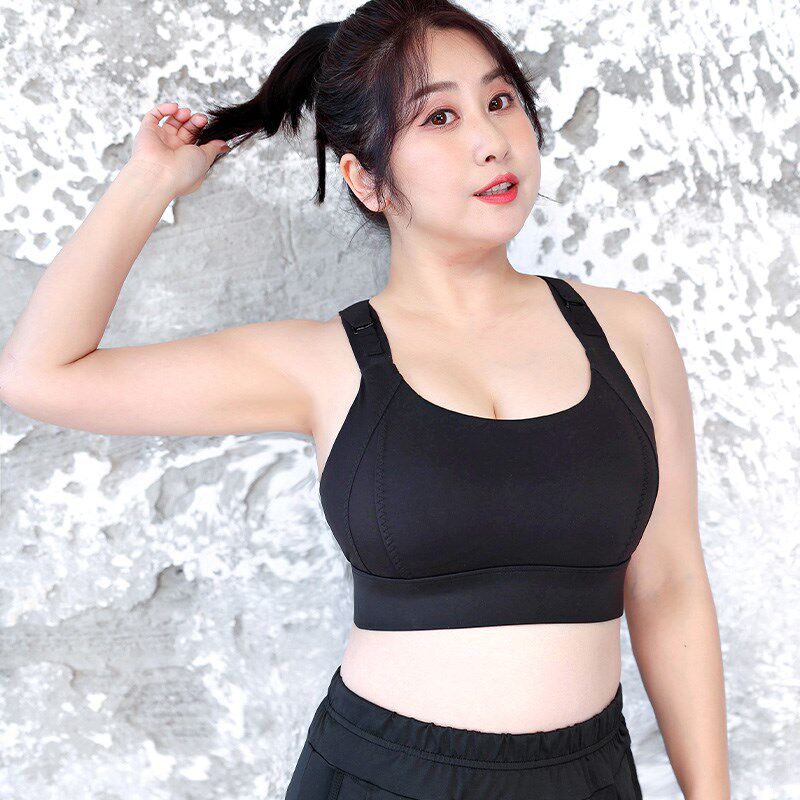 新品高强度运动背心女防震防下垂加C大码胖mm瑜伽内衣跑步文胸健