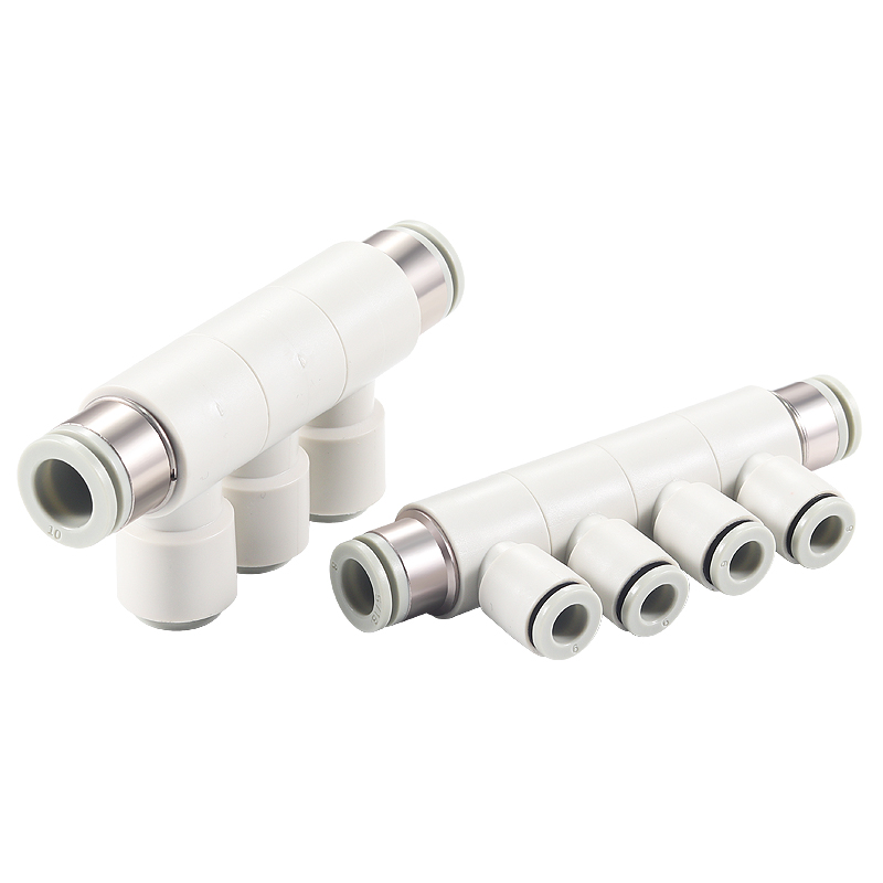 极速气动可旋转变径五通PHK8-4快插接头六通PHDQ10-6气管快速直通