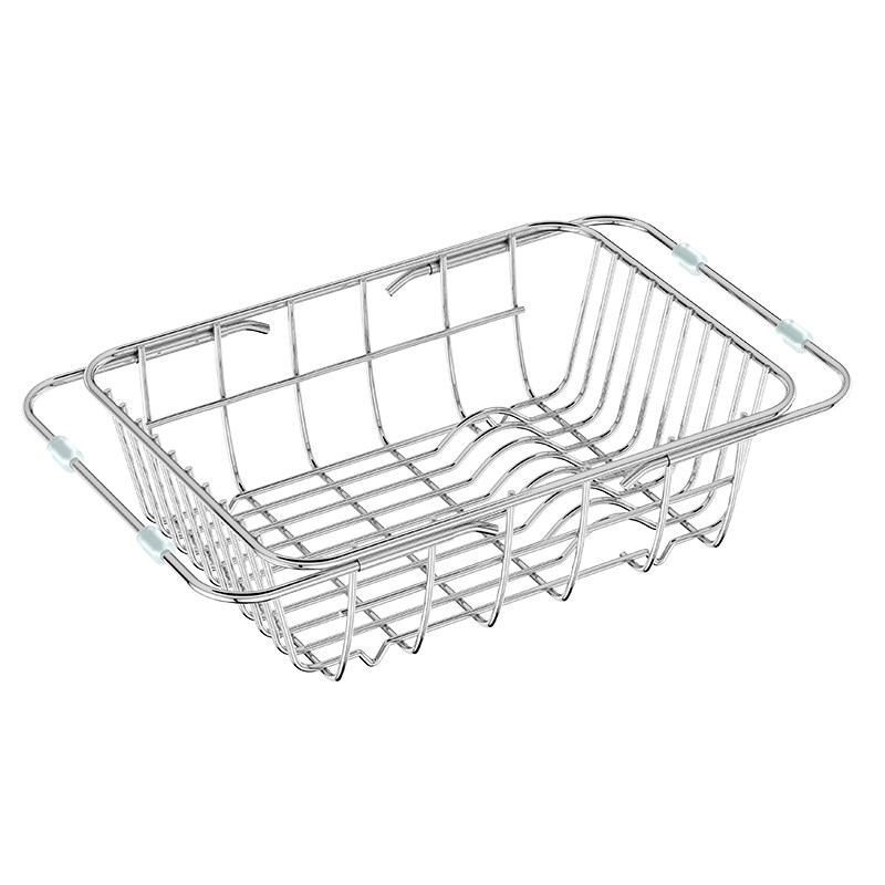 极速洗碗池水槽沥j水架洗菜盆304不锈钢厨房筐子漏池过滤可伸缩沥