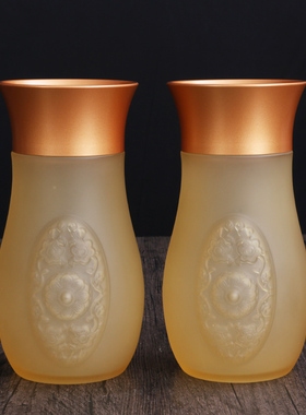 新品古法琉璃供具套装 供花瓶香炉供灯供水杯供佛灯长Z明灯水果碟