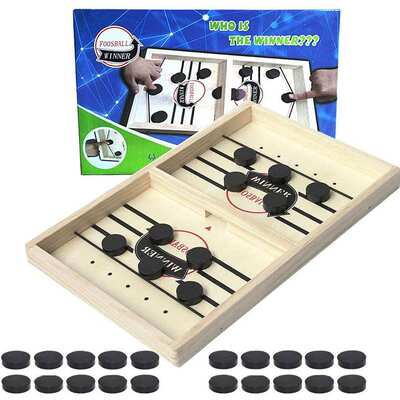 极速Catapdult Chess Wooden Hockey Game Parentchild Interacti