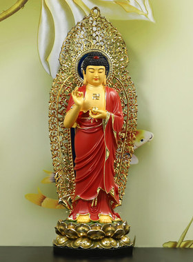 极速台湾鎏金纯铜三宝佛佛像v释迦牟尼佛药师佛阿弥陀佛像如来佛