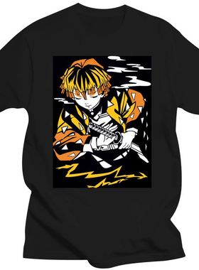 极速Mens Clothing Zenitsu Agatsuma EKimetsu No Yaiba Print C