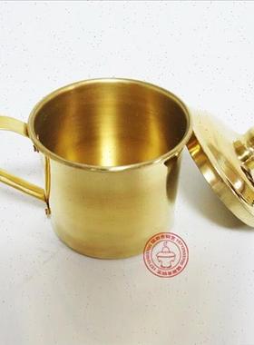 极速铜餐具铜碗铜勺铜筷子纯铜白癜風铜勺子O三件套手工铜水杯铜