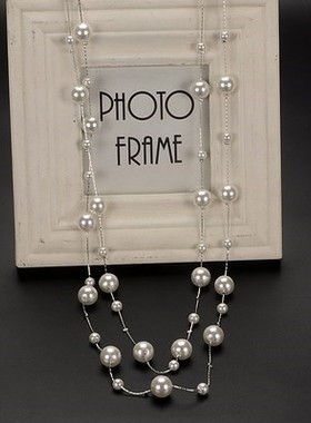 极速百搭胸前毛衣链子长版脖子项链D挂件洋装配饰女夏季衣服挂饰