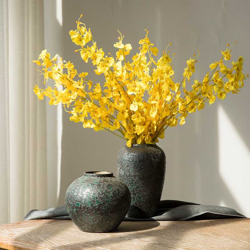 极速景德镇瓷器干花插花陶罐新A中式陶瓷花瓶卧室客厅家用餐桌复