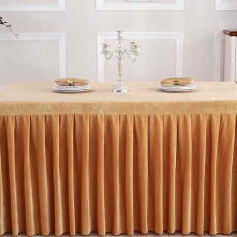 极速供桌香案桌布定制加厚金丝绒会议桌布桌裙婚庆签W到展示台布