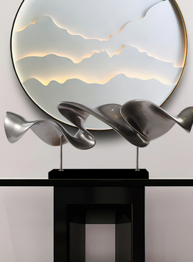 极速入户a玄关摆件轻奢抽象雕塑别墅酒店大堂创意艺术新中式软装