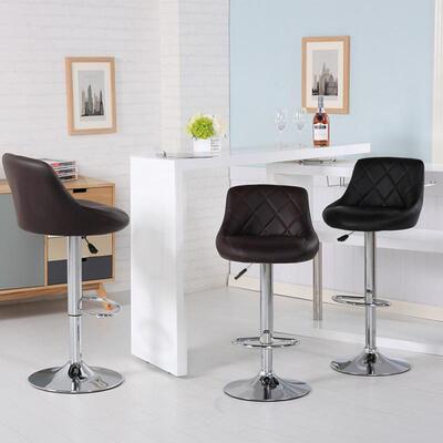 极速2PCS Modern Bar Chairs AdjustaDble Dining Room Chairs Sw