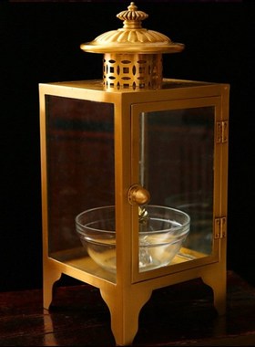 极速纯铜天灯食用油酥油灯座v长明灯防风防雨水油灯罩家用道家佛