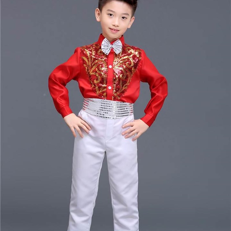 极速l元旦童片h合唱演出小儿服男童亮男孩学生合唱团朗诵舞蹈表演