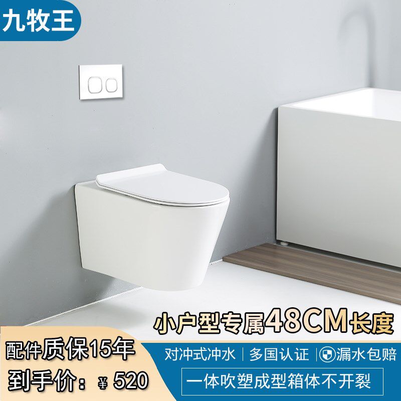小户型壁挂式马桶家用挂式入墙式水箱悬挂墙排挂墙悬空迷你坐便器