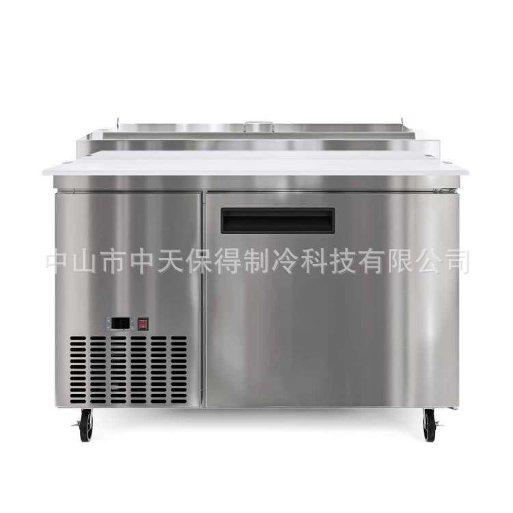 披萨撒料台凉菜展示柜卧式沙拉工作台商用风冷比萨保鲜柜