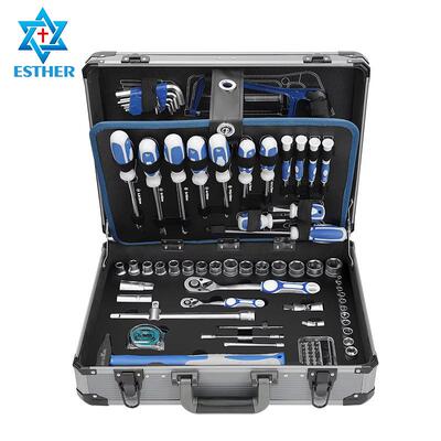 沃普斯158PCS手动工具套装汽车修理工具套件机械工具箱家用套装