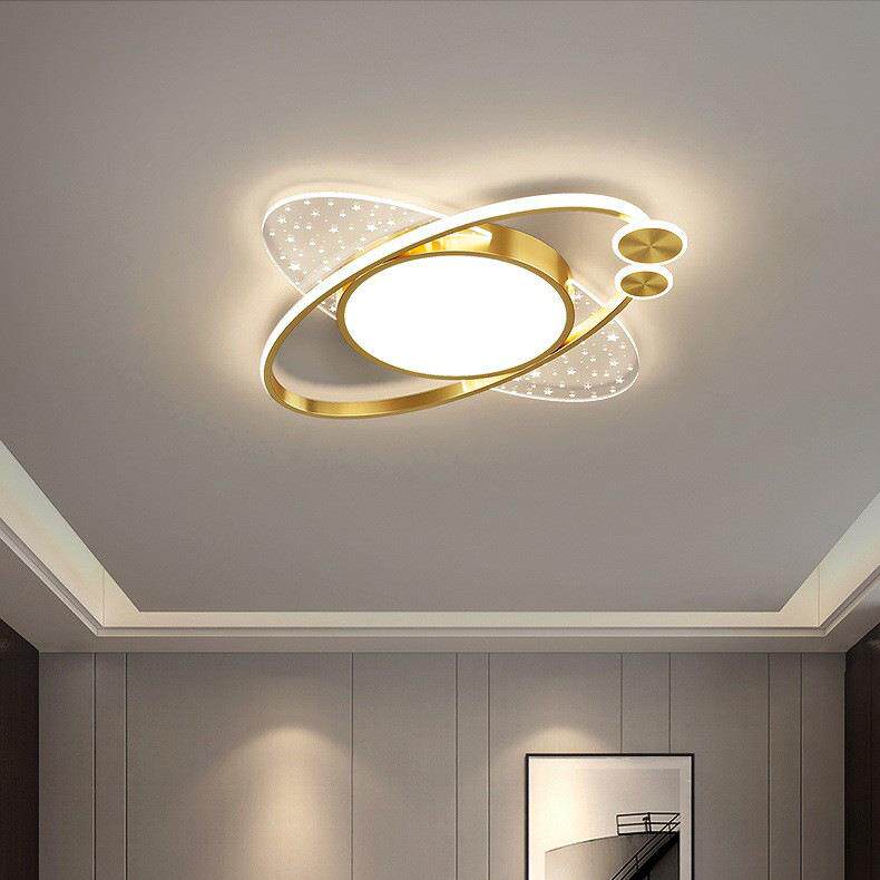 卧室灯网红创意月亮个性星球led灯具北欧简约现代房间星星吸顶灯