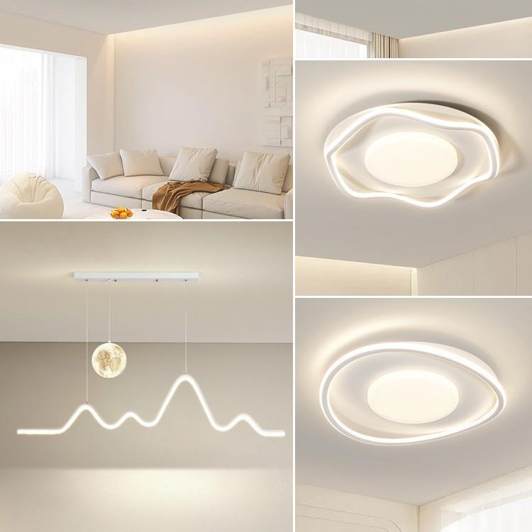 客厅灯现代简约大气主灯2025新款极简吸顶灯广东中山全屋套餐灯具