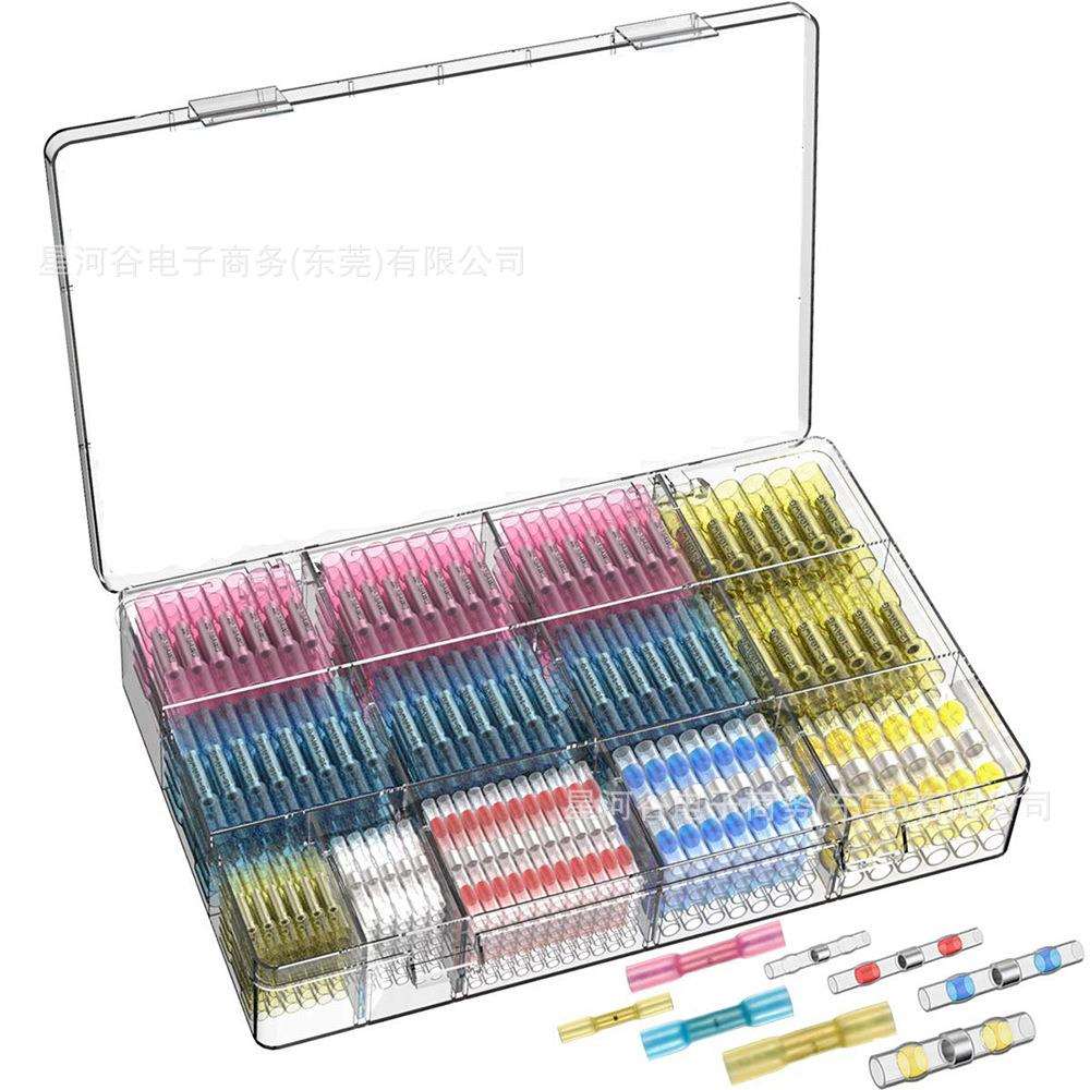 跨境 250PCS 盒装热收缩焊锡环防水焊接密封对接压接线连接器套件