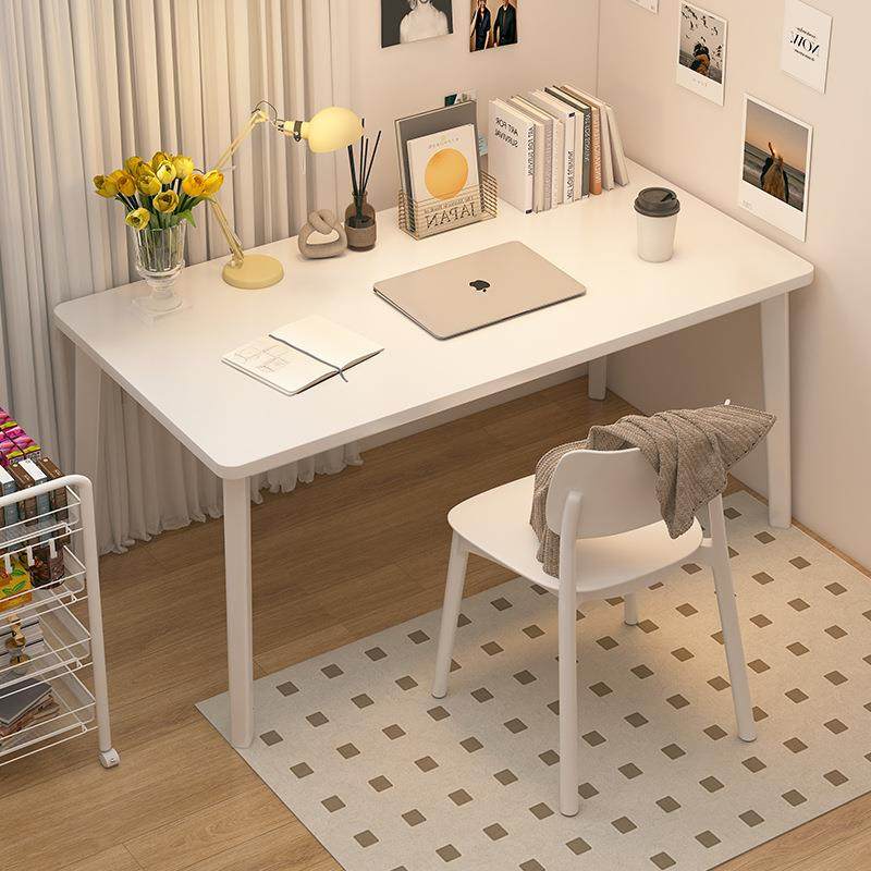 家用台式电脑桌简易卧室办公桌现代简约学习桌学生奶油风学习书桌