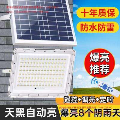 太阳能灯家用庭院灯LED超亮防水全自动户外投光灯新农村照明路灯