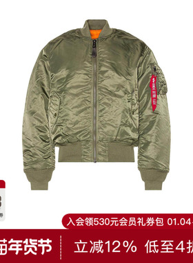 [秋季新品]ALPHA INDUSTRIES经典MA-1军绿色复古飞行夹克 REVOLVE