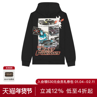 REASON 连帽衫 休闲时尚潮流男REVOLVE  黑色冬季保暖