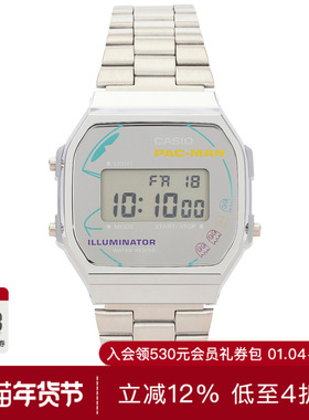 Casio PACMAN 手表 休闲时尚潮流男REVOLVE  金属银色