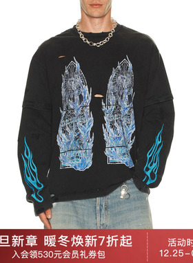 Who Decides War by Ev Bravado FLAME GLASS 双层针织T恤 休闲时