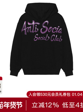[秋冬新品]Anti Social Social Club AIRBRUSHED黑色卫衣REVOLVE