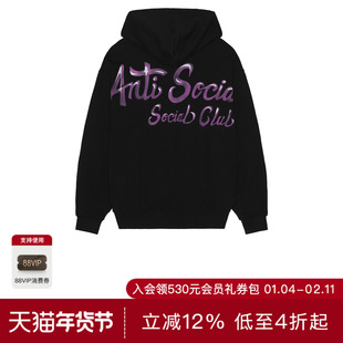 [秋冬新品]Anti Social Social Club黑色卫衣REVOLVE冬季保暖