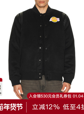 Mitchell & Ness NBA 学院风夹克 休闲时尚潮流男REVOLVE  黑色