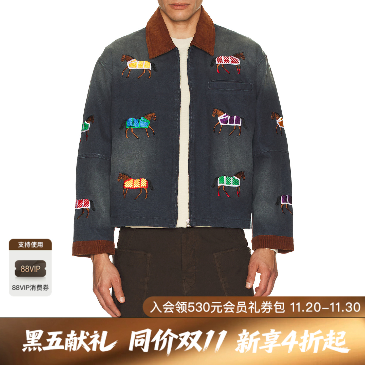 Found HORSE 工装夹克 休闲时尚潮流男REVOLVE  藏青色