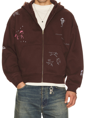 Jungles IMPULES 连帽衫 休闲时尚潮流男REVOLVE  棕色