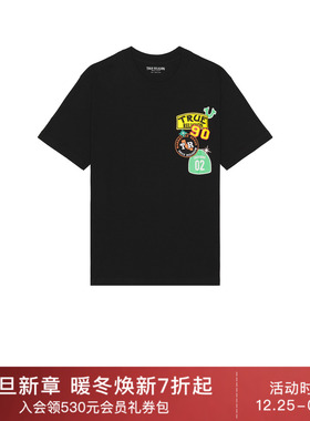 True Religion FREEWAY PATCH T恤 休闲时尚潮流男REVOLVE  黑色