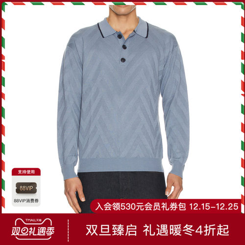 Scotch & Soda STRUCTURE POLO 衫 休闲时尚潮流男REVOLVE  蓝色