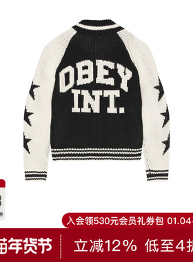 Obey COWICHAN 毛衣 休闲时尚潮流男REVOLVE  黑色冬季保暖