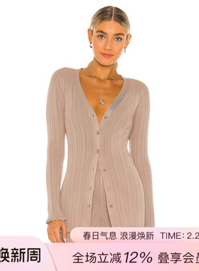 Tularosa VARIEGATED RIB 开衫 休闲时尚潮流REVOLVE  灰褐色