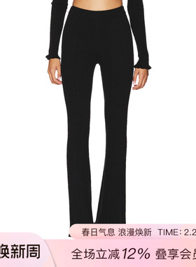 Tularosa VARIEGATED RIB 长裤 休闲时尚潮流REVOLVE  黑色